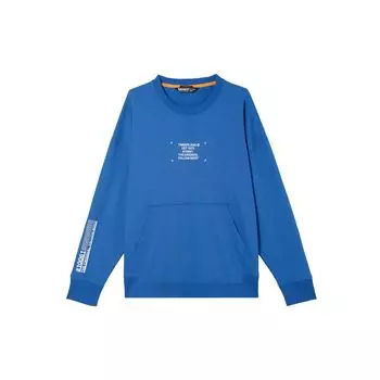 Спортивный свитер с круглым вырезом Timberland Letter Print, мужская толстовка, синяя A2ABS-I55 XS