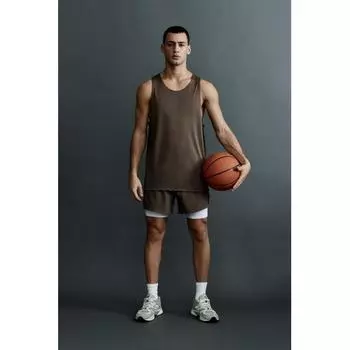 Спортивный топ без рукавов HM Regular Fit dryMove Brown L