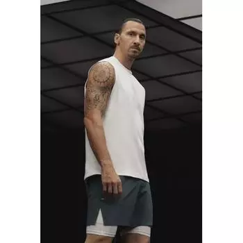 Спортивный топ без рукавов HM Regular Fit dryMove белый XS