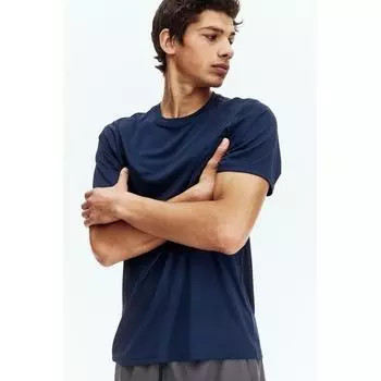 Спортивный топ HM Regular Fit dryMove темно-синий XS