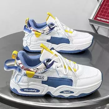 Sports Shoes High Quality Mesh Breathable Casual Men Shoes Round Toe Comfortable Platform Shoes Mens Trainers Sneakers Hombre 39 хаки
