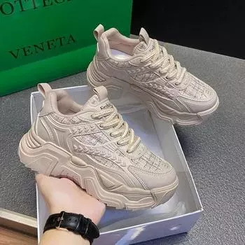 Sports women s shoes new autumn fashion single shoes casual platform shoes children running lace-up dad shoes 35