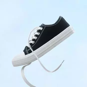 Spring all-black labor insurance espadrilles men s lace-up flat-bottomed work shoes men s casual shoes couple trendy shoes 35