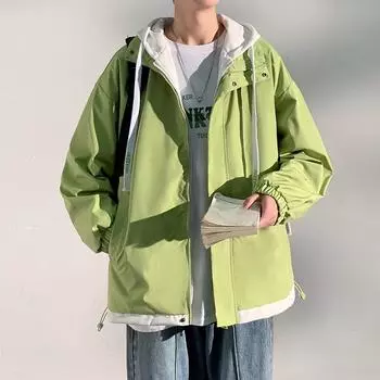 Spring and Autumn Korean Version Loose Trend Jacket Men s Handsome Casual Youth Top Men s Fashion M чёрный