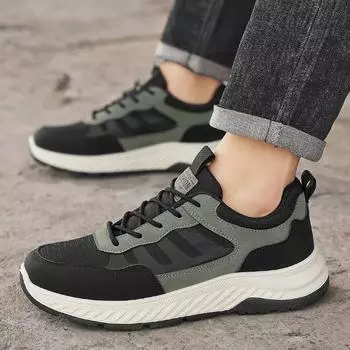 Spring and Autumn Lace-up Comfortable Flat Soft Sole Fit Feet Fashion Color Match Outdoor Wear-resistant Men s Sports Shoes 39