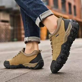Spring and Autumn Men s Shoes Genuine Leather Men Sports Shoes Casual Shoes Brand Outdoor Comfort Flat Shoes Fashion Men s Shoes 38 чёрный