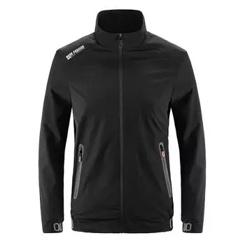 Spring and Autumn New Elastic Jacket Men s Fashion Urban Casual Stand-Up Collar Quick-Drying Breathable Jacket M