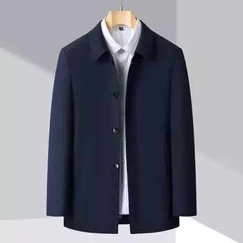Spring and autumn new wool men s jackets for middle-aged and elderly dads spring and autumn business casual lapel jackets 170