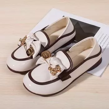 Spring and Autumn soft-soled women s new outer wear one-pedal women s shoes, four-season women s shoes, foot-fitting pregnant women s soft-soled shoes 35 белый