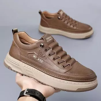 Spring and Autumn Thick Sole Comfortable Soft Sole Oxford Shoes Outdoor Sneakers Men s Casual True Leather Shoes Men s Loafers 38