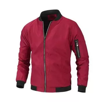 Spring and Autumn Youth Men s Stand-Up Collar Casual Jacket Men s Jacket S