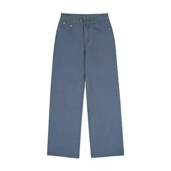 Spring and Summer Faded Jeans Men and Women Couple Loose Straight Casual Trousers S