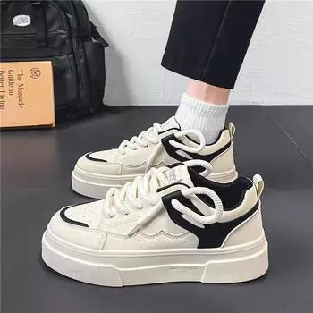 Spring and summer men s shoes 2024 new platform white shoes men s trend casual sports board shoes 38 красный