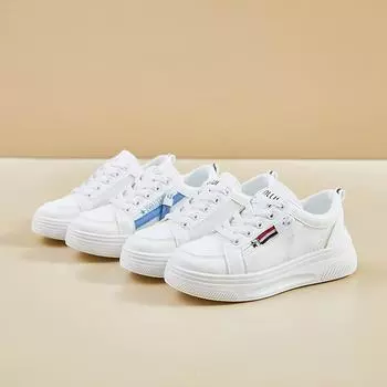 Spring and Summer New Little White Shoes Women s Ins Mesh Breathable Casual Shoes Student Shoes Low-top Sports Board Shoes 35