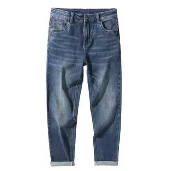 Spring and Summer New Men s Pure Cotton Slim Straight Stretch Jeans and Trousers Men 28