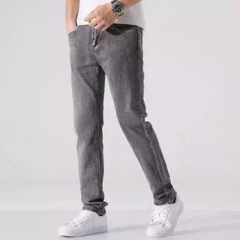 Spring and Summer New Men s Slim Straight Retro Stretch Jeans Trousers Men 28
