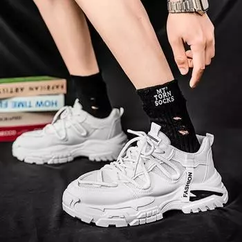 Spring and summer new sports shoes men s shoes breathable casual shoes lightweight soft sole student youth running shoes mesh tide 39