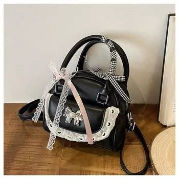 Spring and summer versatile messenger bag women s new portable shell bag popular fashion bag чёрный
