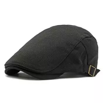 Spring Beret Men s Progressive Cap British Vintage Peaked Cap Paintsman s Cap чёрный