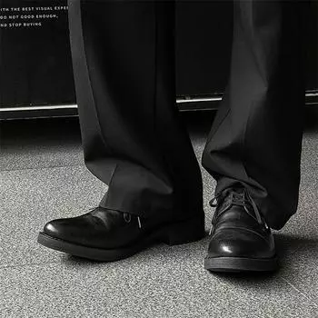 Spring casual comfortable low heel front lace-up men s shoes solid color Muller men s single shoes 13137-A 38 чёрный