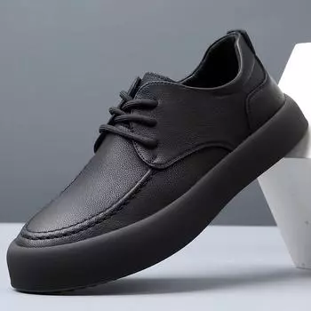 Spring/fall High quality casual shoes men s luxury board shoes leisure shoes brown lace-up sneakers men s driving shoes Moccasin 38