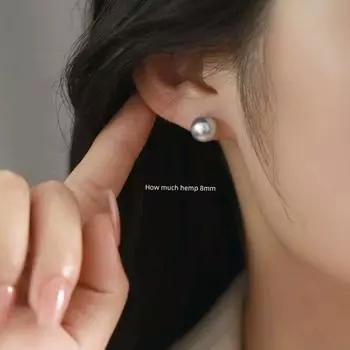 Spring Gingham Fever Pearl Stud Earrings for Women Non-Piercing Ear Clip Fancy Accessible Luxury Pseudo Earrings 2022 New Arrival Tide So many hemp pearl ear clip [8MM]]
