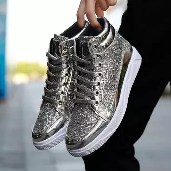 Spring Hot Sale Man Men Casual Shoes Non-slip Sports Outsole Light High-top Men Fashion Boots Wear-resistant Male Sneakers 45 38 чёрный