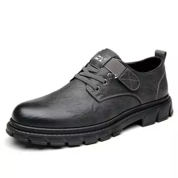 Spring new men s leather shoes, casual walking shoes, fashionable and comfortable shoes 44