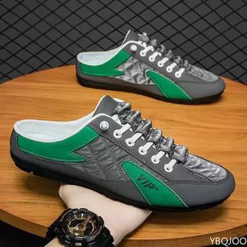 Spring New Men s Sports Shoes Casual Style Men s Running Shoes Fashionable Breathable Soft Soled Shoes Half Slippers 39