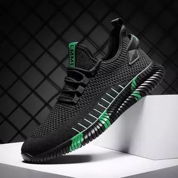 Spring new trend men s flying woven board shoes comfortable casual sports shoes mesh breathable running shoes men s shoes 39