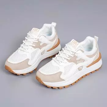 Spring platform dad shoes student running mesh sports shoes soft sole non-slip casual shoes women 35