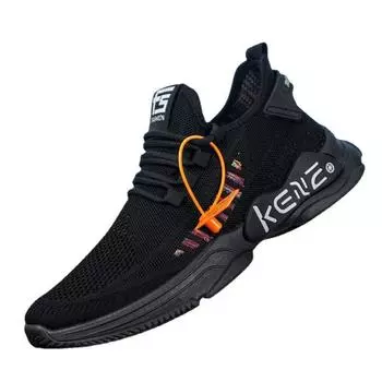 Spring Red Casual Shoes Breathable Outdoor Slip-on Walking Sneakers Men Lace Up Comfort Fashion Trainers Men s Sports Shoes 39 чёрный