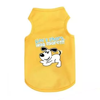 Spring/Summer Pet Vests Variety of styles and styles to make your pet shine Pet Clothing S белый
