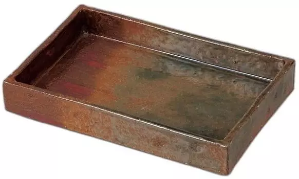 square bowl x x Appetizer Setomonohonpo Rusty-woven (large) [22 15.5 3.5cm] dish, ceramic,