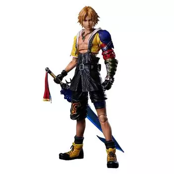 SQUARE ENIX Final Fantasy X PLAY ARTS Kai ПВХ окрашенная подвижная фигурка Tidus жёлтый