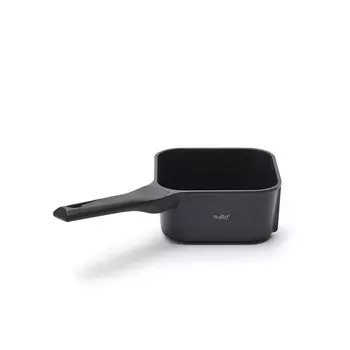 Square frying pan sutto 16 x 8 cm Compatible with compatible with gas fire Black deep type Doshisha IH, [No lid]
