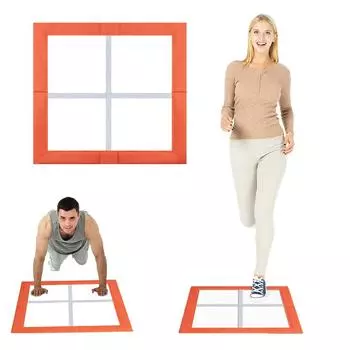 Square Lattice Sports Trainer Folding Square Training Equipment Running Training Ladder for Outdoor Indoor Home for Women Men