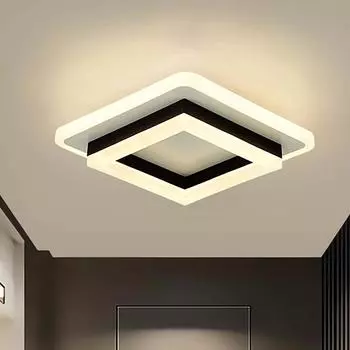 Square Light Modern IP65 Incandescent Bulbs Bedside Porch Background Wall Corridor Personalized Living Room Atmosphere Lamp чёрный