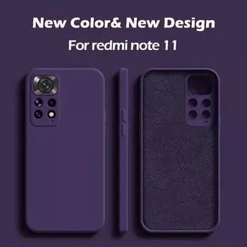 Квадратный жидкий силиконовый мягкий чехол для телефона Xiaomi Redmi Note 11 Note11 11s Pro Plus 5g защитная задняя крышка для Redmi Note 11 Redmi Note11(Global)