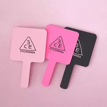 Square Mini Hand Mirror Black