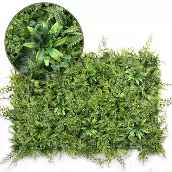 Square Shape Artificial Grass Wall Panel UV Resistant Privacy Fence Panel Wedding Decoration Style 5