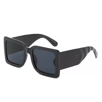 Square Sunglasses, Personalized Black Glasses, Contrasting Square Sunglasses. spot