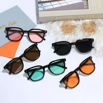 Square Trend Sunglasses Sunglasses Yellow Men S And Women S Retro High-Value Glasses