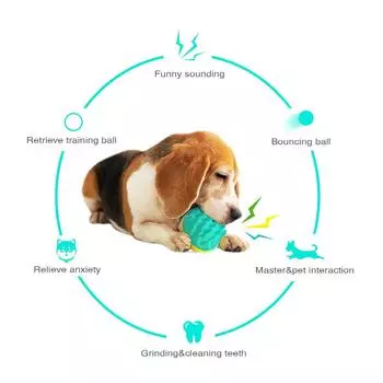 Squeaky Ball Dog Toy For Small Large Dogs Interactive Rolling Balls Puppy Teeth Cleaning Chew Toys Improve IQ Chihuahua Supplies оранжевый
