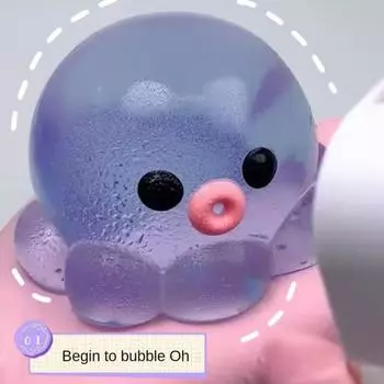 Squeezing Acne TPR Crystal Ball Solid Bubble Octopus Pinching Toy Children Birthday Gift style F