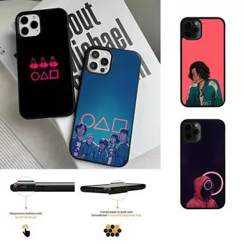 Чехол для телефона Squid Game для iPhone 13 12 Mini 11 Pro Max 7 8 Plus X Xs Max XR PC Hard Silicone Cover Shell iphone xs max