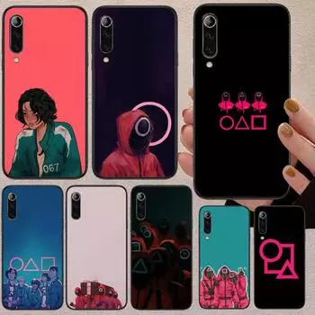 Чехол для телефона Squid Game для Xiaomi Mi 8 Lite 9 SE 10 10T Pro Mi 11 для серии Mi, черный силиконовый мягкий чехол Mi 8 SE