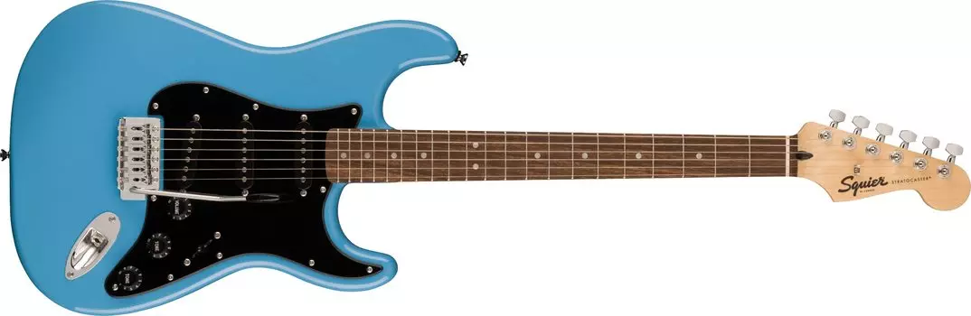 Squier by Fender Электрогитара Squier Squier Sonic™ Stratocaster, накладка на гриф Laurel, черная накладка, цвет Калифорния синий, мягкий футляр