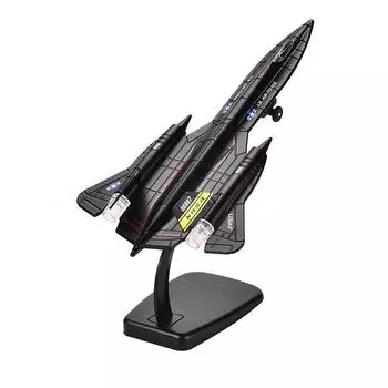 SR-71 Истребительные самолеты Игрушечный военный самолет Модель самолета Армия ВВС Литой под давлением металлический откатной бомбардировщик Штурмовик с подсветкой и звуками для детей Size:22*11*4.5cm чёрный