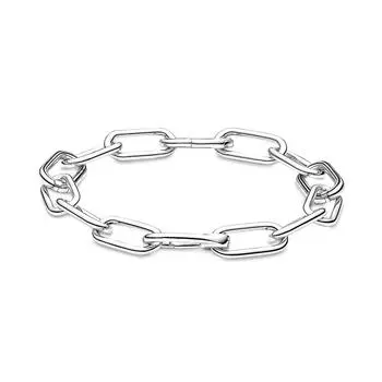 SS925 Silver ME Браслет-подвеска Простой модный браслет DIY с тканевой сумкой 17cm